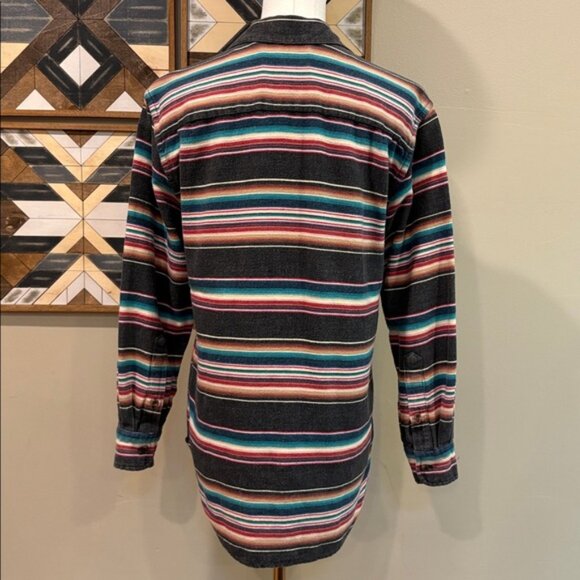 Vintage Ralph Lauren Hand Woven Cotton Southwestern Button Down Shirt sz Medium - Picture 8 of 12